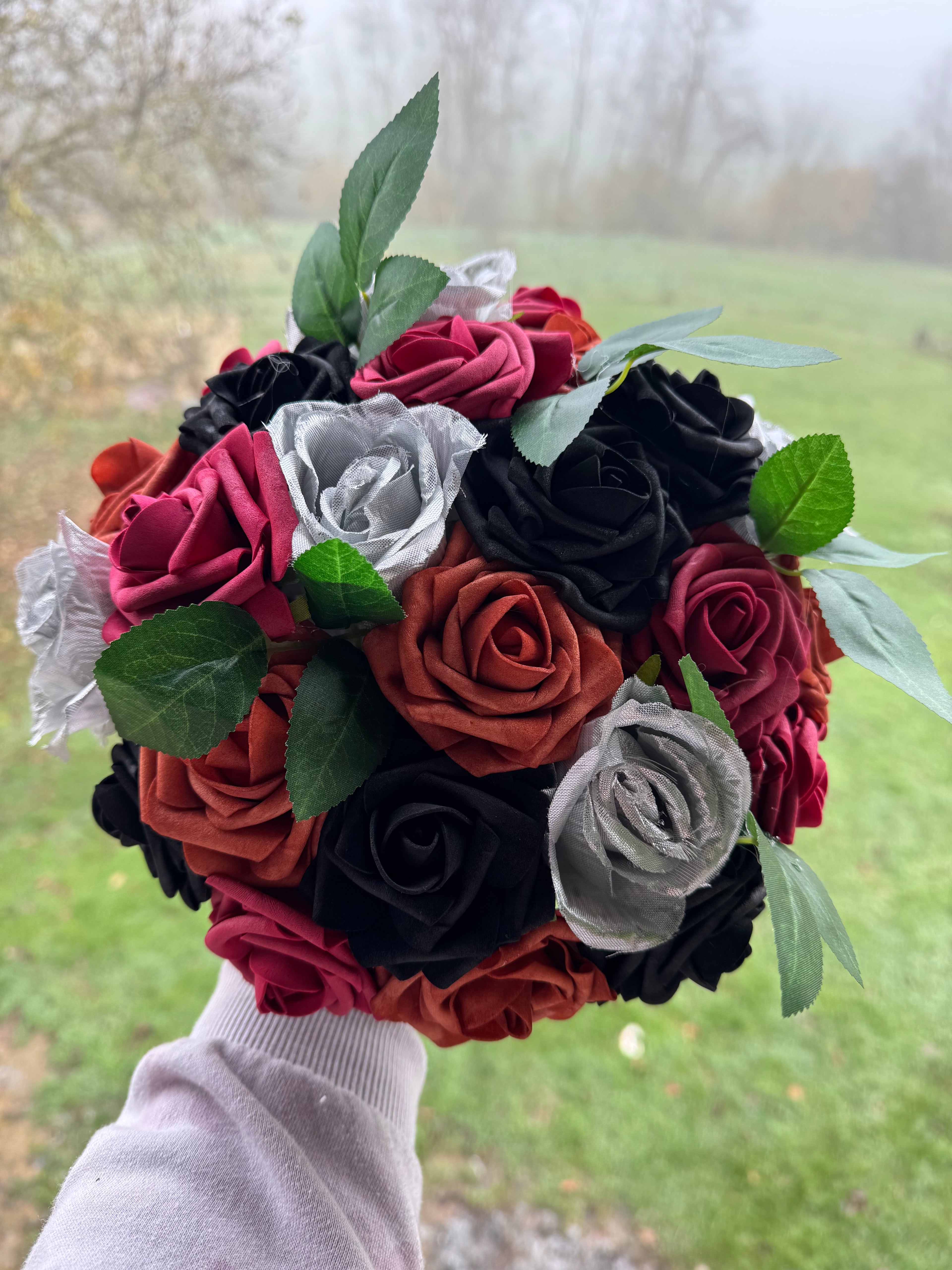 Gerbe jesmonite et fleurs artificielles