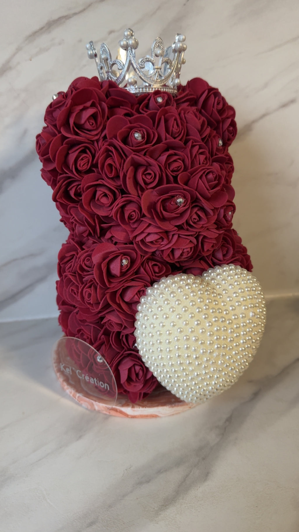 Petit ourson + socle jesmonite