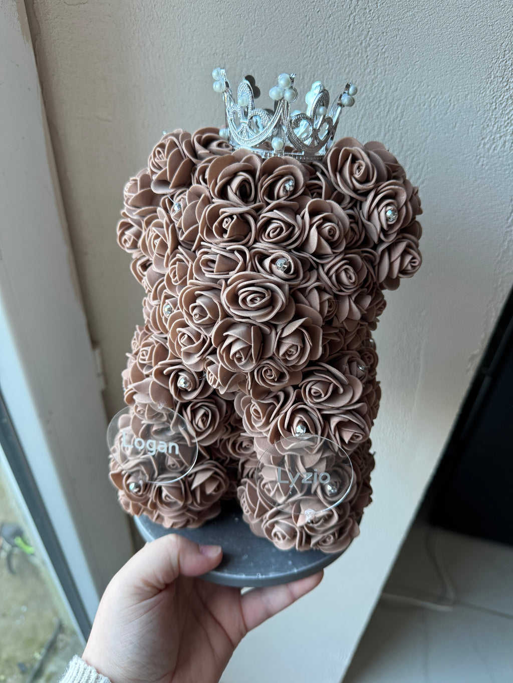 Petit ourson + socle jesmonite