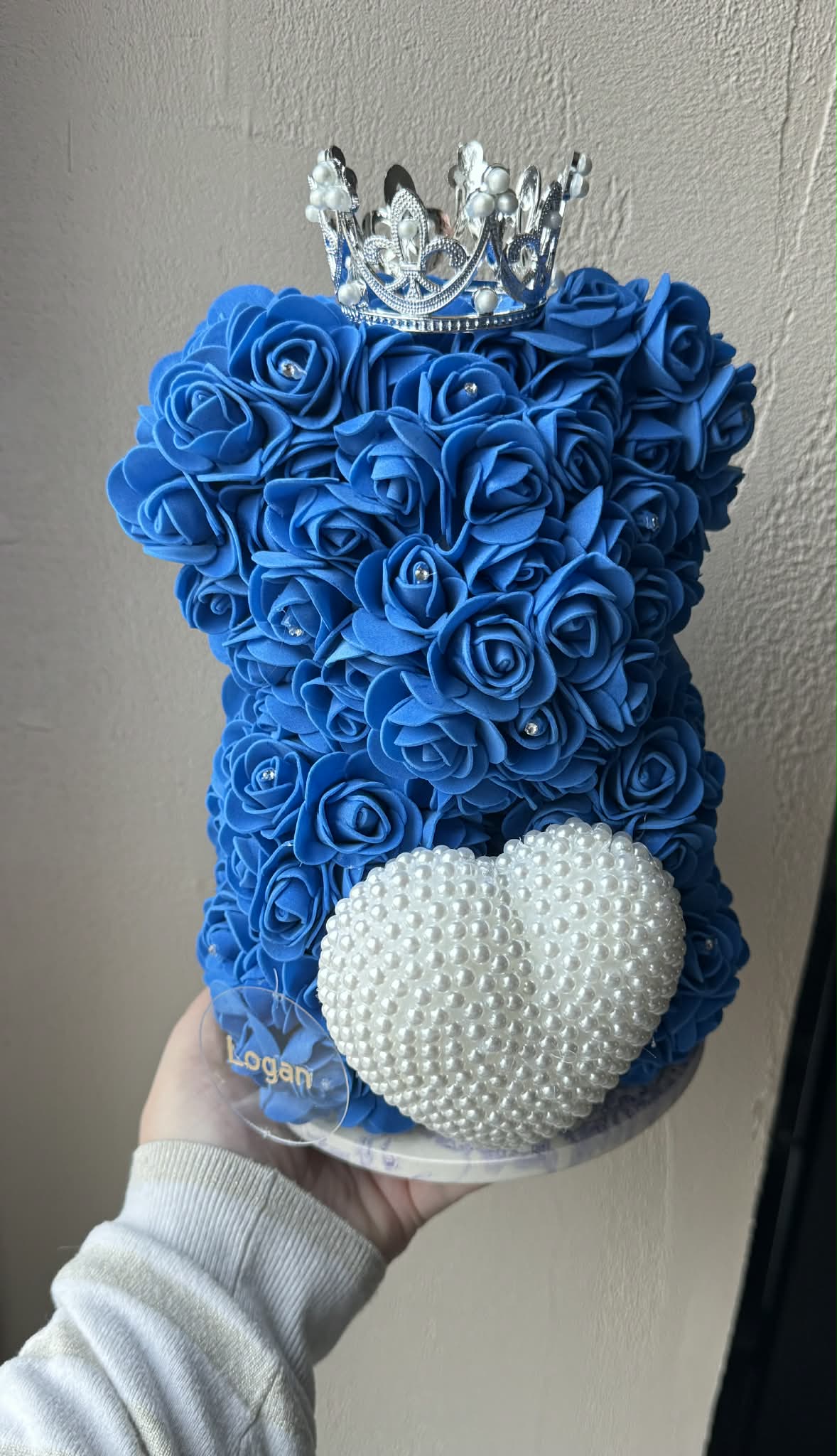 Petit ourson + socle jesmonite